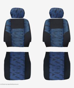 مشخصات و قیمت روکش صندلی پژو 206 ، 207 و رانا پلاس رنگ آبی طرح دار اسپورت با بهترین قیمت